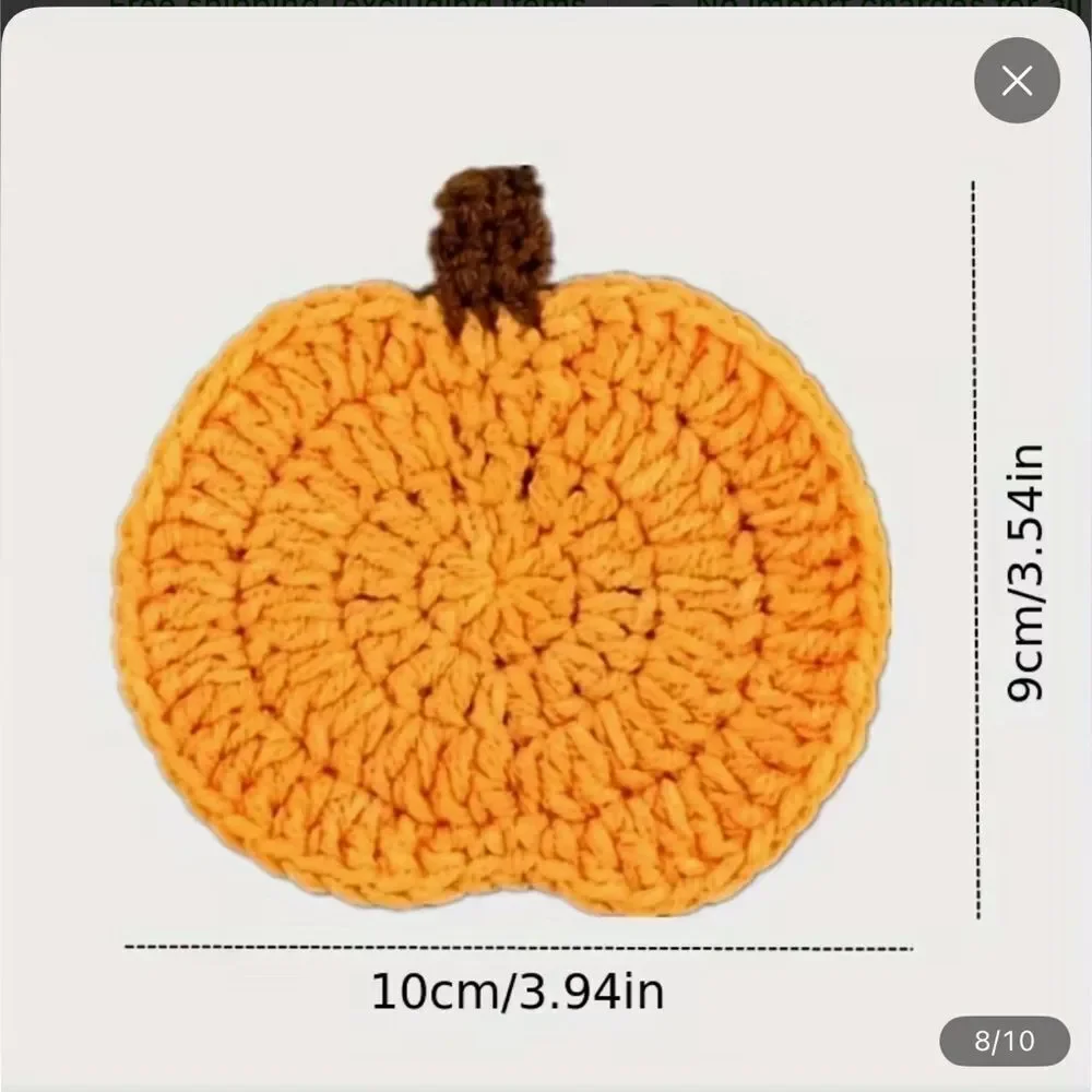 Pumpkin Shaped Coasters Set of 4
